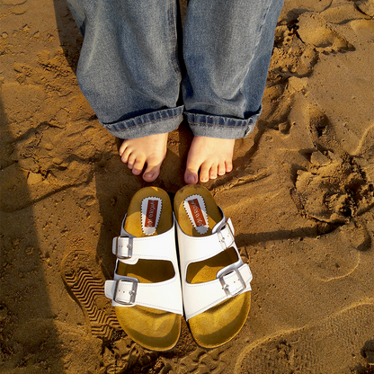 FAYRO Sandale en Cuir blanc